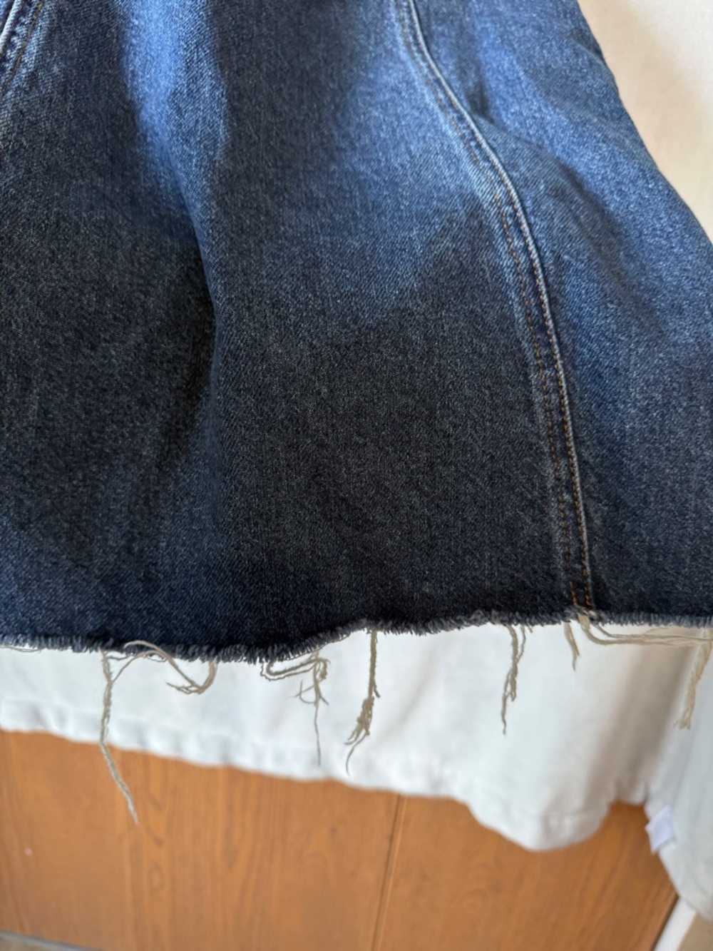 Free People The City Denim Mini Dress Women’s XS Blue Button Front Short Sleeve - Picture 16 of 16